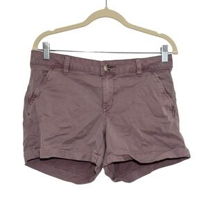 SO Favorite Midi Low Rise Shorts Mauve Purple Cuffed Chino Size 9